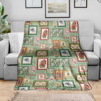 Aussie Birds Christmas La La Land Blanket Green Vintage Stamp Edition - Aussie Hoodie