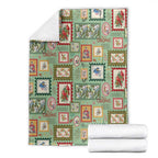 Aussie Birds Christmas La La Land Blanket Green Vintage Stamp Edition - Aussie Hoodie