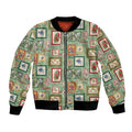 Aussie Birds Christmas La La Land Bomber Jacket Green Vintage Stamp Edition - Aussie Hoodie