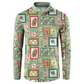 Aussie Birds Christmas La La Land Button Sweatshirt Green Vintage Stamp Edition - Aussie Hoodie