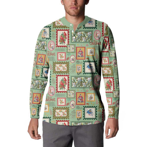 Aussie Birds Christmas La La Land Button Sweatshirt Green Vintage Stamp Edition - Aussie Hoodie