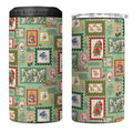 Aussie Birds Christmas La La Land 4 in 1 Can Cooler Tumbler Green Vintage Stamp Edition - Aussie Hoodie