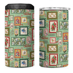 Aussie Birds Christmas La La Land 4 in 1 Can Cooler Tumbler Green Vintage Stamp Edition - Aussie Hoodie