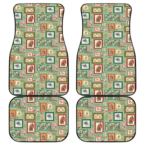 Aussie Birds Christmas La La Land Car Mats Green Vintage Stamp Edition - Aussie Hoodie