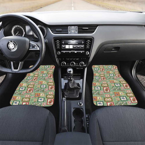 Aussie Birds Christmas La La Land Car Mats Green Vintage Stamp Edition - Aussie Hoodie