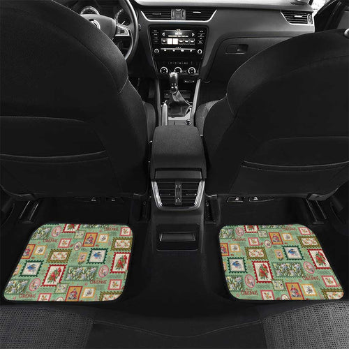 Aussie Birds Christmas La La Land Car Mats Green Vintage Stamp Edition - Aussie Hoodie