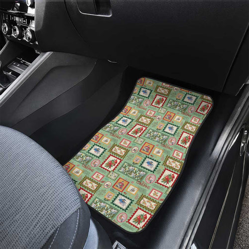 Aussie Birds Christmas La La Land Car Mats Green Vintage Stamp Edition - Aussie Hoodie