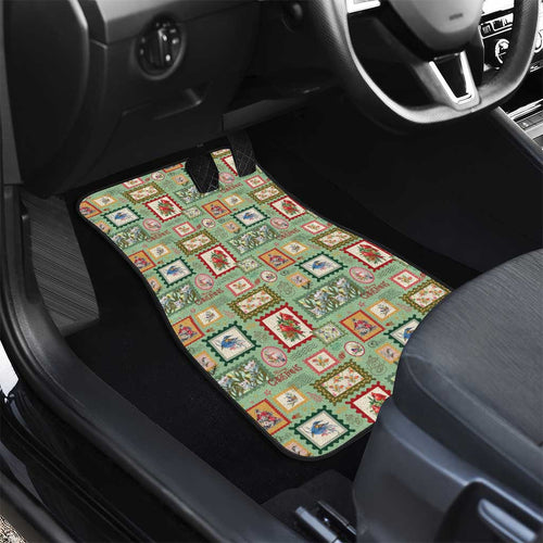 Aussie Birds Christmas La La Land Car Mats Green Vintage Stamp Edition - Aussie Hoodie