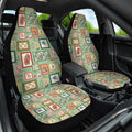 Aussie Birds Christmas La La Land Car Seat Cover Green Vintage Stamp Edition - Aussie Hoodie