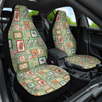 Aussie Birds Christmas La La Land Car Seat Cover Green Vintage Stamp Edition - Aussie Hoodie