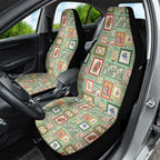 Aussie Birds Christmas La La Land Car Seat Cover Green Vintage Stamp Edition - Aussie Hoodie