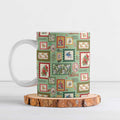 Aussie Birds Christmas La La Land Ceramic Mug Green Vintage Stamp Edition - Aussie Hoodie