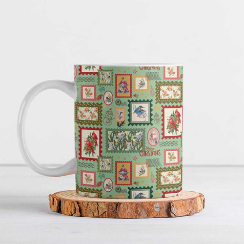 Aussie Birds Christmas La La Land Ceramic Mug Green Vintage Stamp Edition - Aussie Hoodie