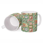 Aussie Birds Christmas La La Land Ceramic Mug Green Vintage Stamp Edition - Aussie Hoodie