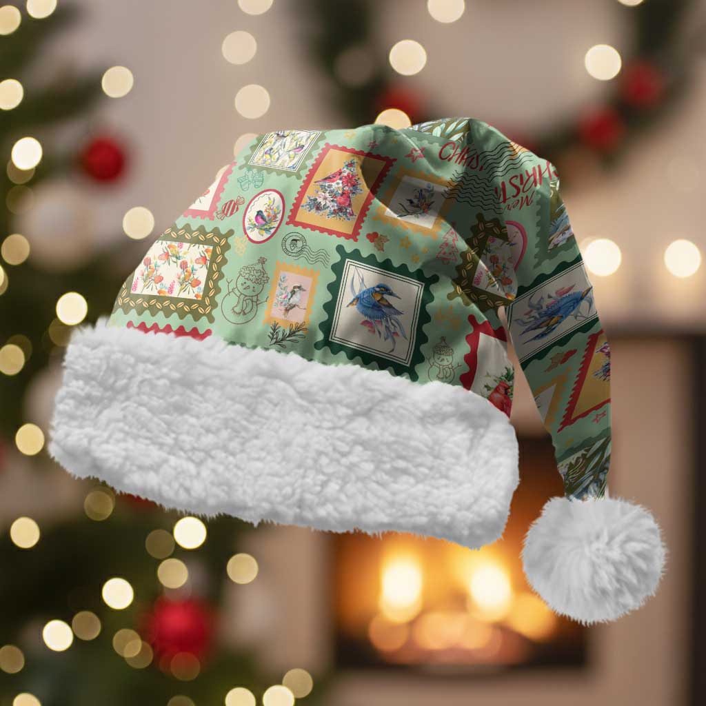 Aussie Birds Christmas La La Land Christmas Santa Hat Green Vintage Stamp Edition - Aussie Hoodie