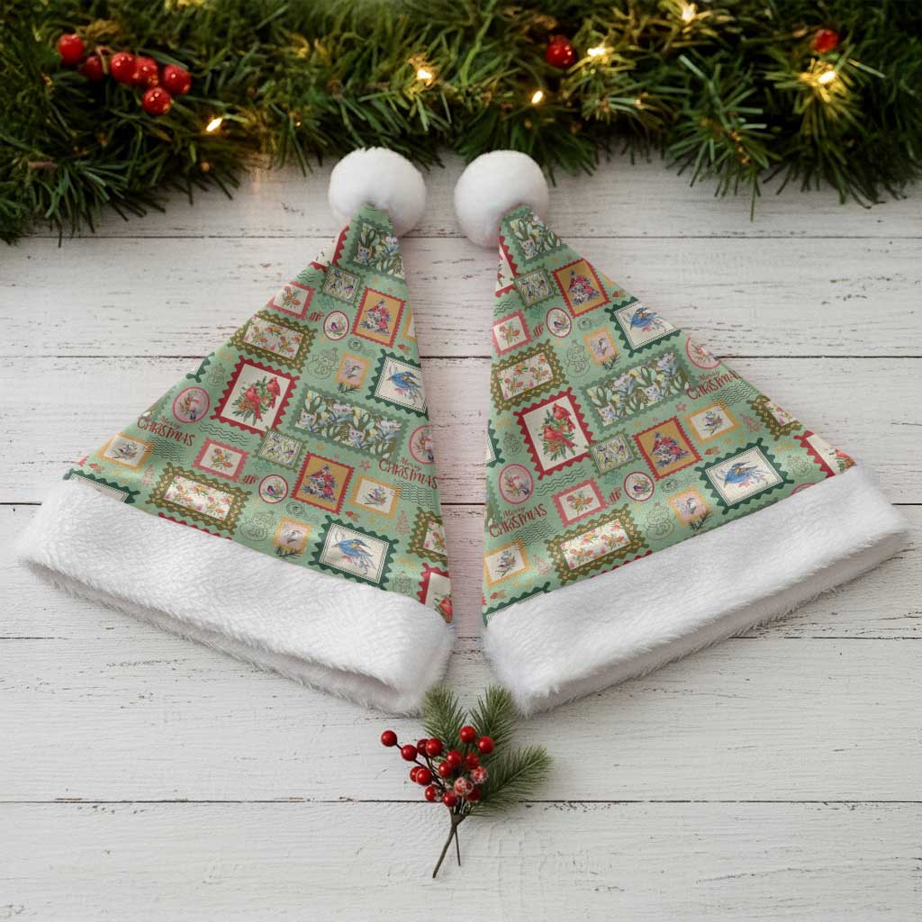 Aussie Birds Christmas La La Land Christmas Santa Hat Green Vintage Stamp Edition - Aussie Hoodie