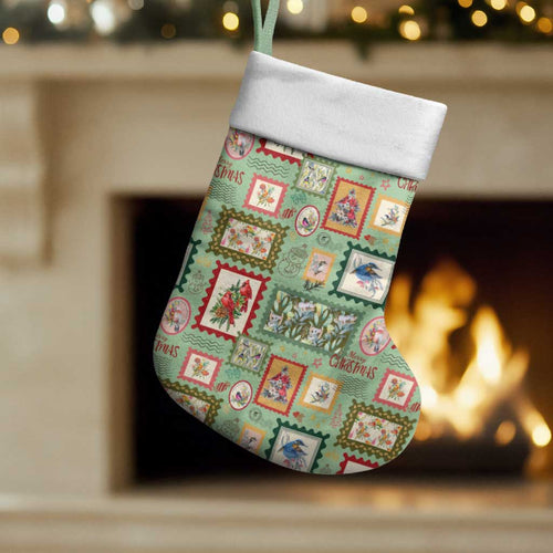 Aussie Birds Christmas La La Land Christmas Stocking Green Vintage Stamp Edition - Aussie Hoodie