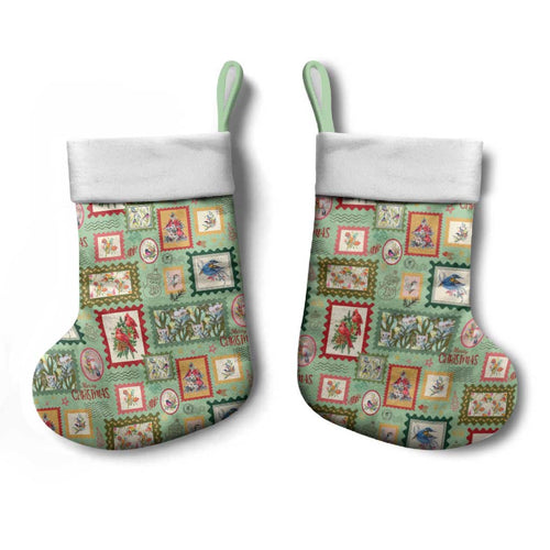 Aussie Birds Christmas La La Land Christmas Stocking Green Vintage Stamp Edition - Aussie Hoodie