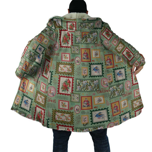 Aussie Birds Christmas La La Land Cloak Green Vintage Stamp Edition - Aussie Hoodie