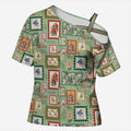 Aussie Birds Christmas La La Land Cross Shoulder Shirt Green Vintage Stamp Edition - Aussie Hoodie
