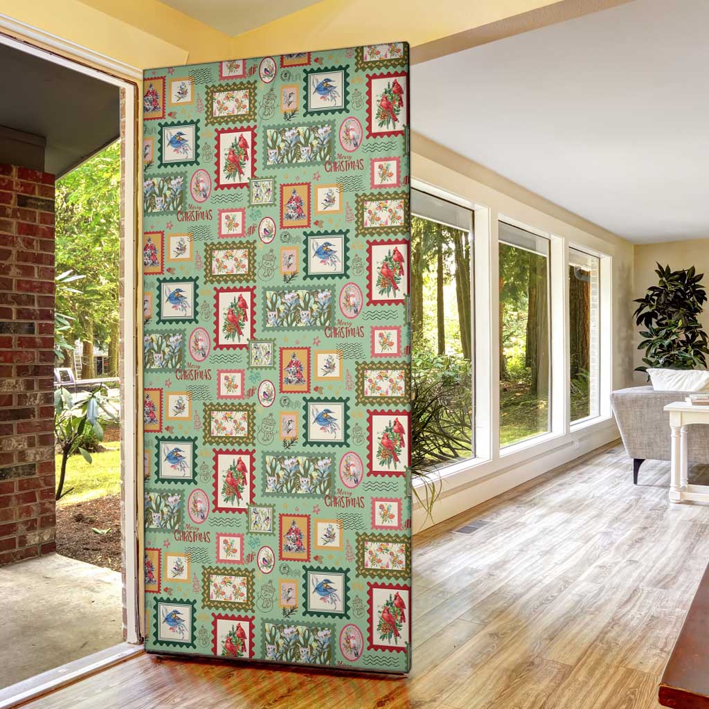 Aussie Birds Christmas La La Land Door Cover Green Vintage Stamp Edition - Aussie Hoodie