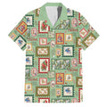 Aussie Birds Christmas La La Land Family Matching Long Sleeve Bodycon Dress and Hawaiian Shirt Green Vintage Stamp Edition - Aussie Hoodie