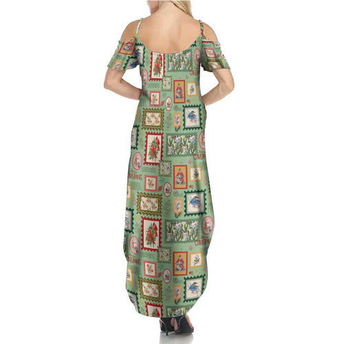 Aussie Birds Christmas La La Land Family Matching Summer Maxi Dress and Hawaiian Shirt Green Vintage Stamp Edition - Aussie Hoodie