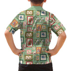 Aussie Birds Christmas La La Land Family Matching Tank Maxi Dress and Hawaiian Shirt Green Vintage Stamp Edition - Aussie Hoodie