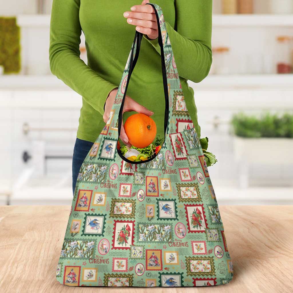 Aussie Birds Christmas La La Land Grocery Bag Green Vintage Stamp Edition - Aussie Hoodie