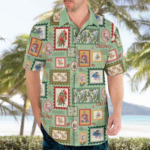 Aussie Birds Christmas La La Land Hawaiian Shirt Green Vintage Stamp Edition - Aussie Hoodie