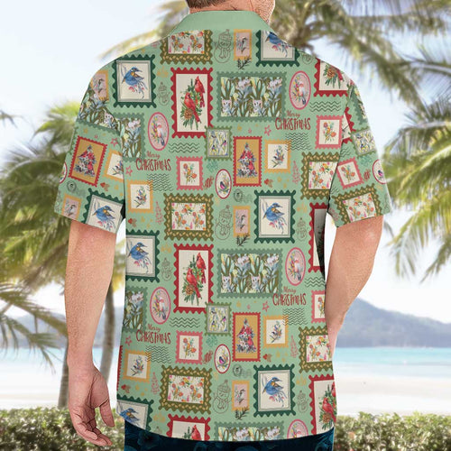 Aussie Birds Christmas La La Land Hawaiian Shirt Green Vintage Stamp Edition - Aussie Hoodie