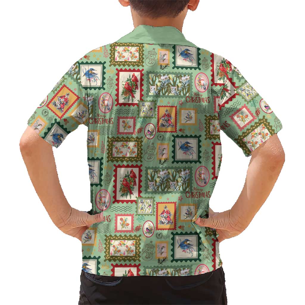Aussie Birds Christmas La La Land Hawaiian Shirt Green Vintage Stamp Edition - Aussie Hoodie