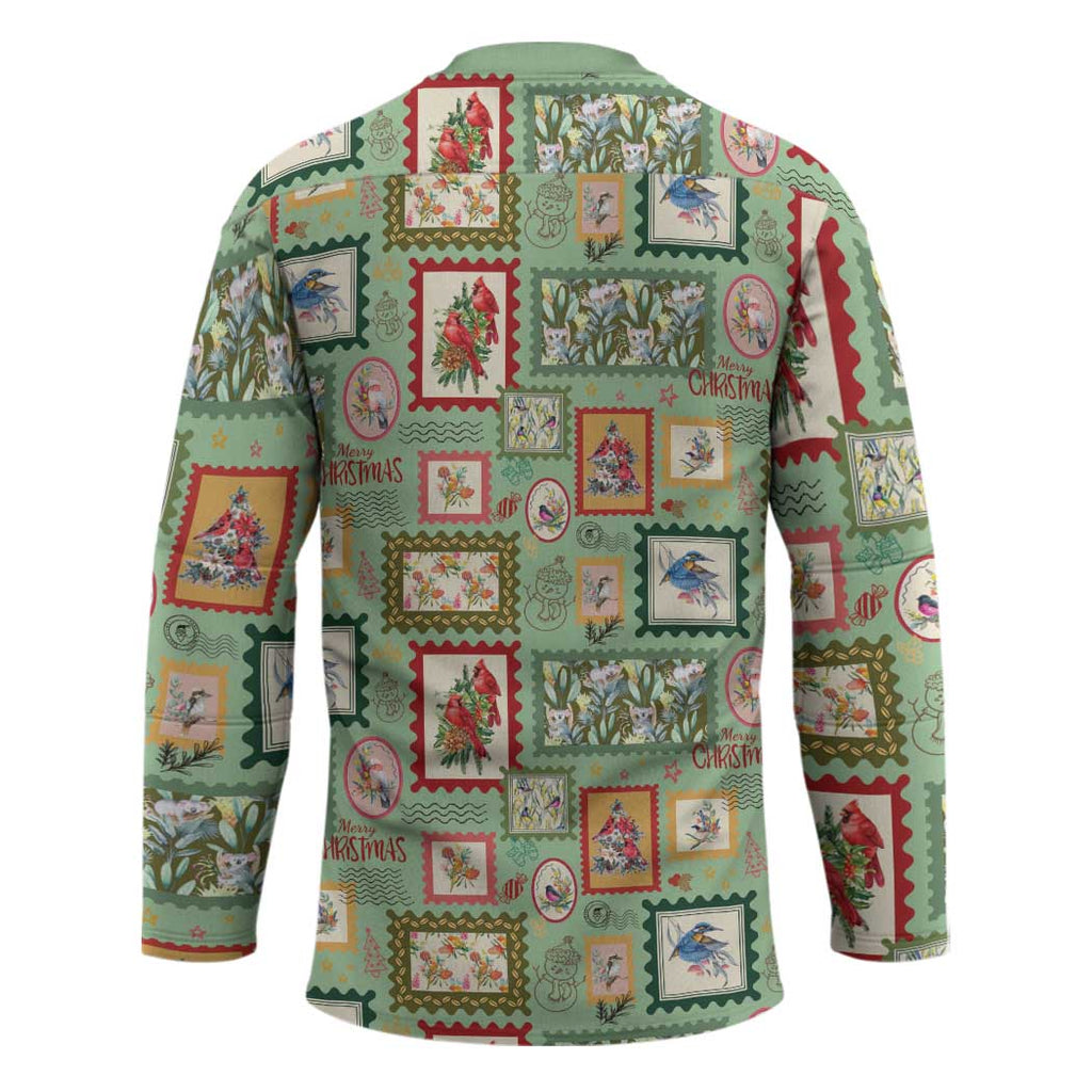 Aussie Birds Christmas La La Land Hockey Jersey Green Vintage Stamp Edition - Aussie Hoodie