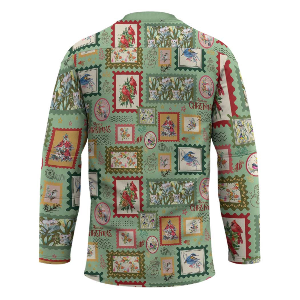 Aussie Birds Christmas La La Land Hockey Jersey Green Vintage Stamp Edition - Aussie Hoodie