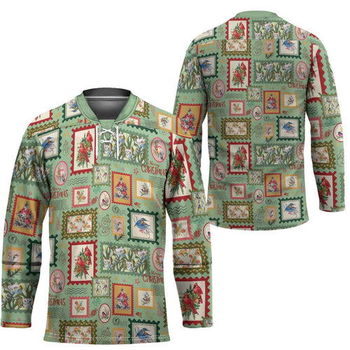 Aussie Birds Christmas La La Land Hockey Jersey Green Vintage Stamp Edition - Aussie Hoodie