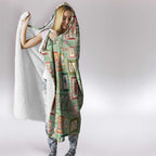 Aussie Birds Christmas La La Land Hooded Blanket Green Vintage Stamp Edition - Aussie Hoodie