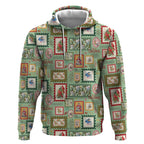 Aussie Birds Christmas La La Land Hoodie Green Vintage Stamp Edition - Aussie Hoodie