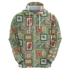 Aussie Birds Christmas La La Land Hoodie Green Vintage Stamp Edition - Aussie Hoodie