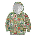 Aussie Birds Christmas La La Land Kid Hoodie Green Vintage Stamp Edition - Aussie Hoodie