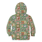 Aussie Birds Christmas La La Land Kid Hoodie Green Vintage Stamp Edition - Aussie Hoodie