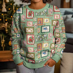 Aussie Birds Christmas La La Land Kid Ugly Christmas Sweater Green Vintage Stamp Edition - Aussie Hoodie