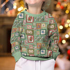 Aussie Birds Christmas La La Land Kid Ugly Christmas Sweater Green Vintage Stamp Edition - Aussie Hoodie