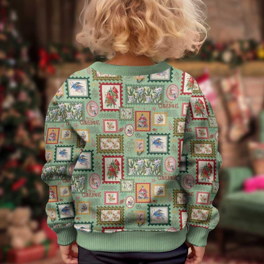 Aussie Birds Christmas La La Land Kid Ugly Christmas Sweater Green Vintage Stamp Edition - Aussie Hoodie