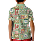 Aussie Birds Christmas La La Land Kid Polo Shirt Green Vintage Stamp Edition - Aussie Hoodie
