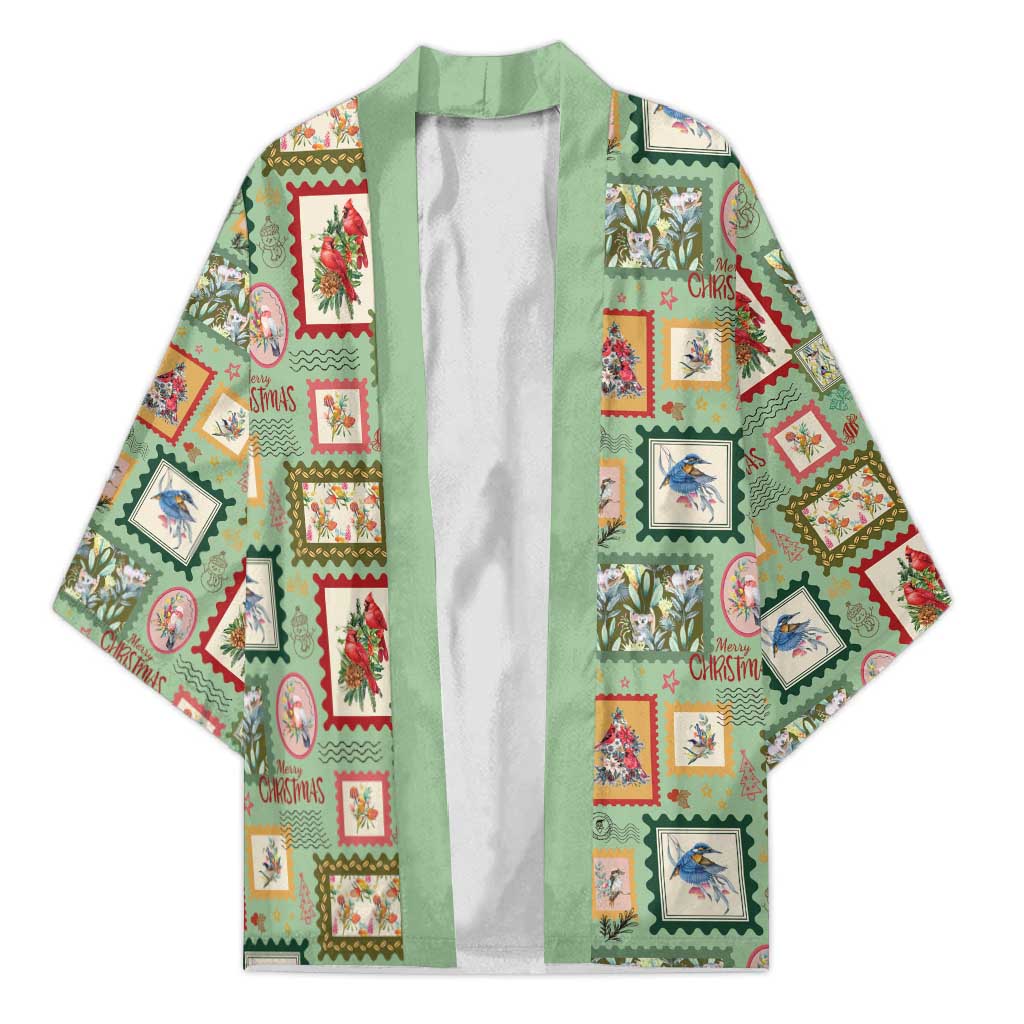 Aussie Birds Christmas La La Land Kimono Green Vintage Stamp Edition - Aussie Hoodie