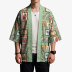 Aussie Birds Christmas La La Land Kimono Green Vintage Stamp Edition - Aussie Hoodie