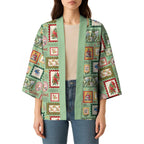 Aussie Birds Christmas La La Land Kimono Green Vintage Stamp Edition - Aussie Hoodie