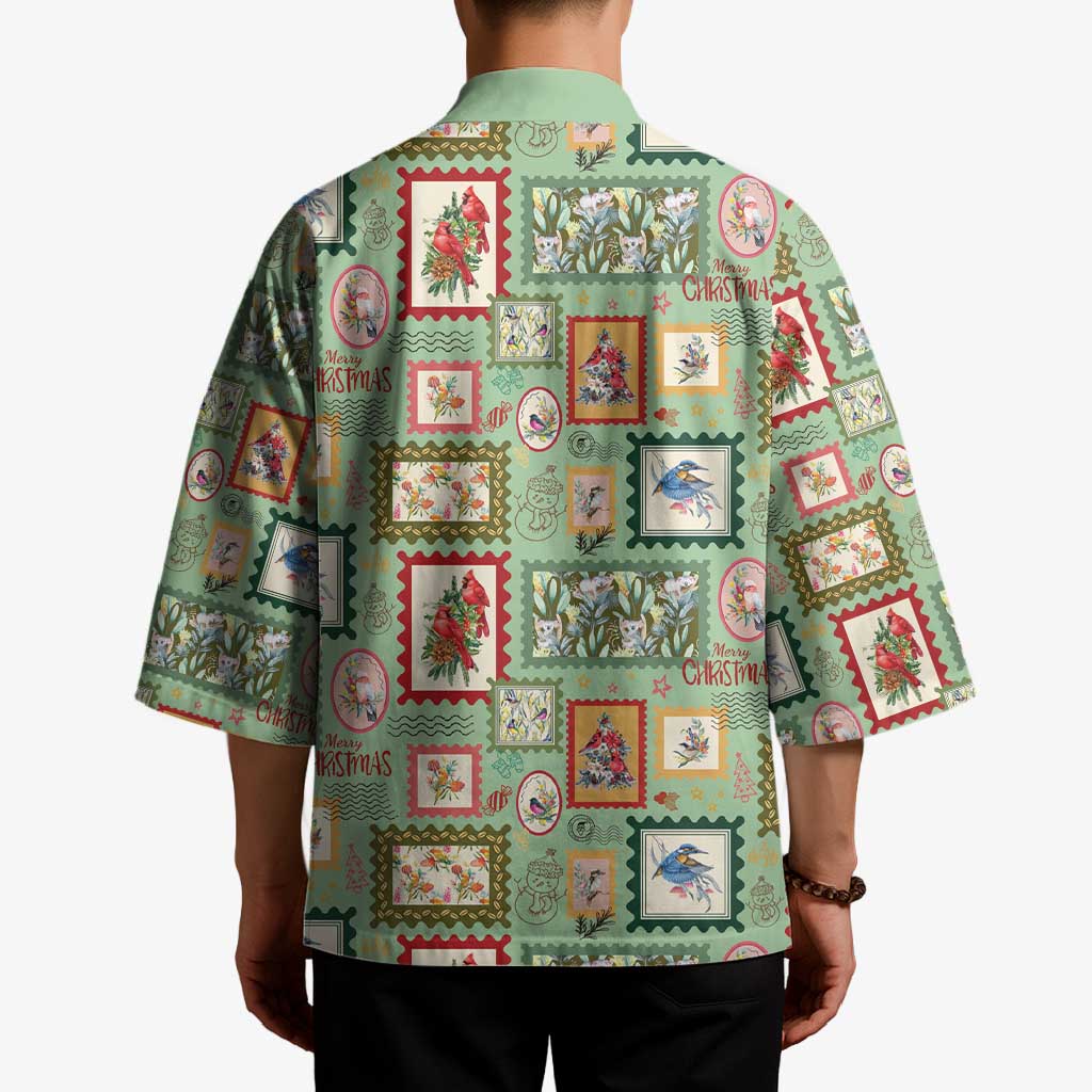 Aussie Birds Christmas La La Land Kimono Green Vintage Stamp Edition - Aussie Hoodie