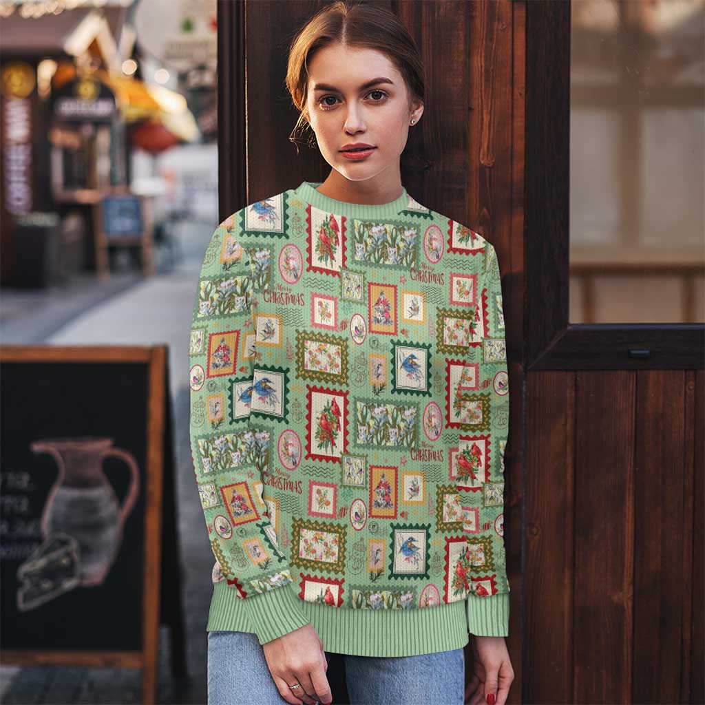 Aussie Birds Christmas La La Land Ugly Christmas Sweater Green Vintage Stamp Edition - Aussie Hoodie