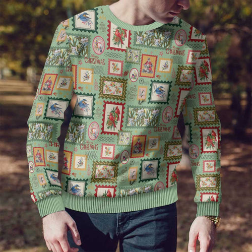 Aussie Birds Christmas La La Land Ugly Christmas Sweater Green Vintage Stamp Edition - Aussie Hoodie